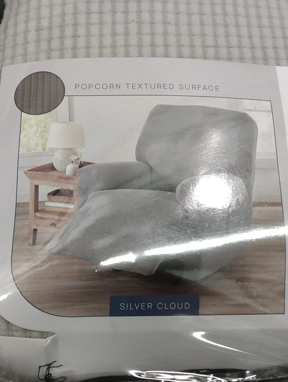 Sofa Saver Recliner Slipcover in Silver Cloud